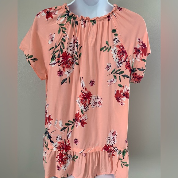 St. John's Bay Coral Floral Blouse - Picture 15 of 16